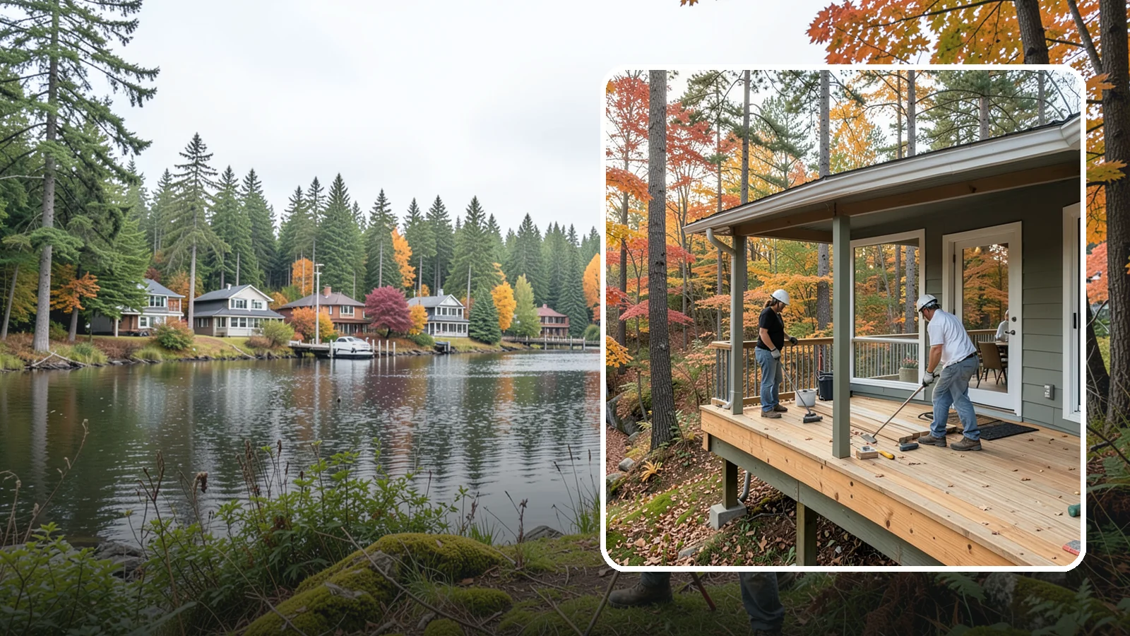 Three-Season Porch in La Conner, Skagit County, WA - Three-season porch construction that extends comfortable living across spring, summer, and fall.