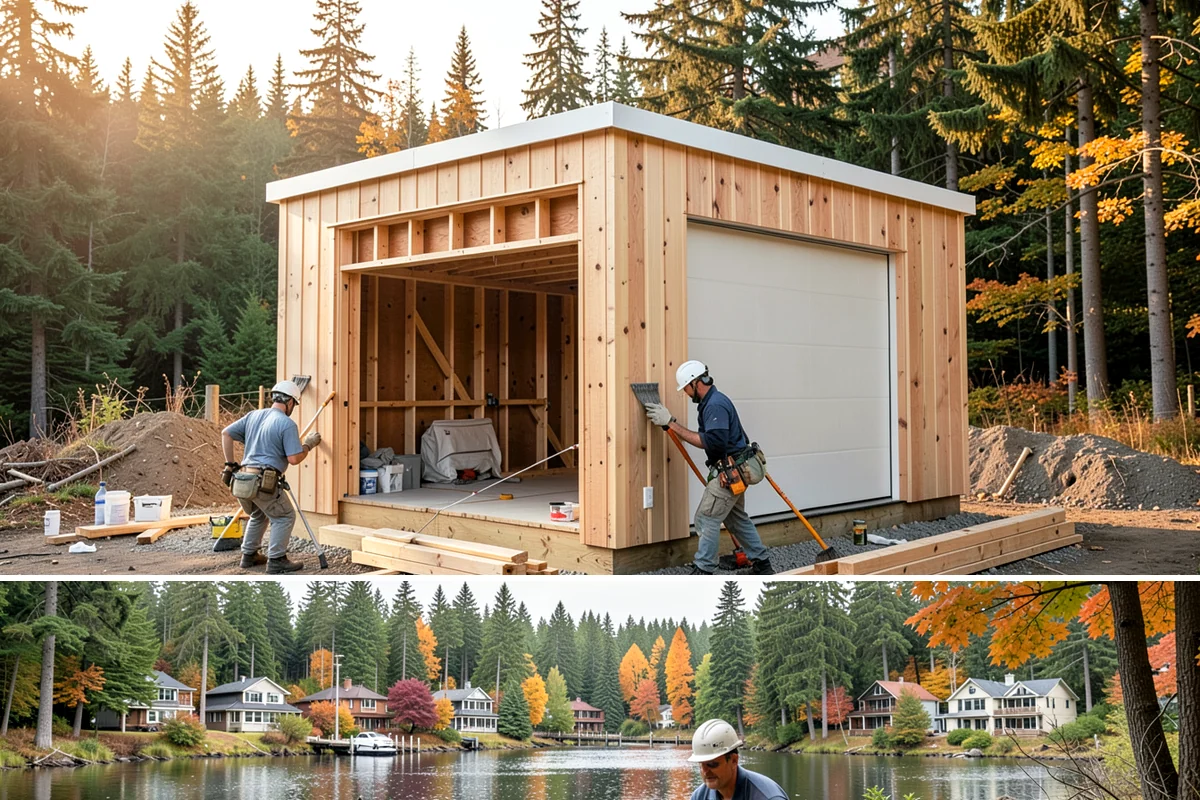 Three-Season Porch in La Conner, Skagit County, WA - Summer construction lets you enjoy the finished three-season porch through the beautiful Northwest fall.
