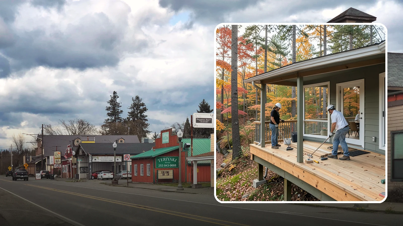 Three-Season Porch in Roy, Pierce County, WA - Three-season porch construction that extends comfortable living across spring, summer, and fall.