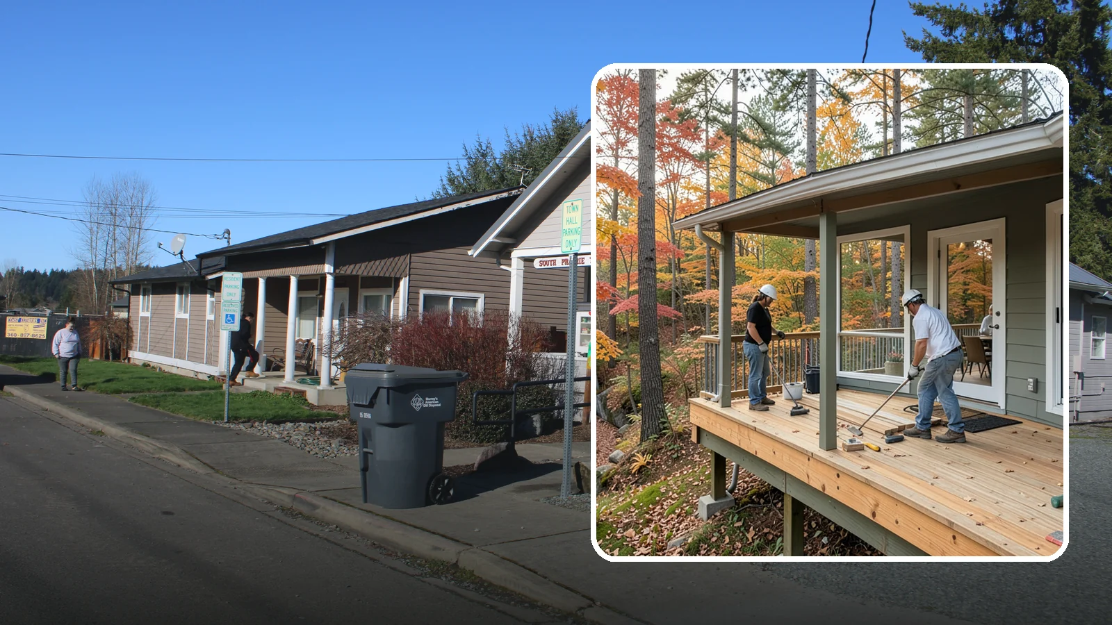 Three-Season Porch in South Prairie, Pierce County, WA - Three-season porch construction that extends comfortable living across spring, summer, and fall.