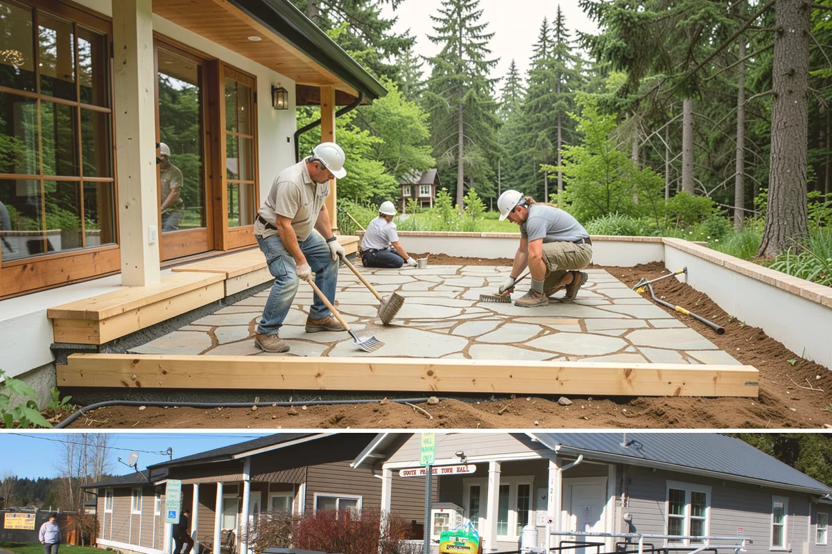 Three-Season Porch in South Prairie, Pierce County, WA - Summer construction lets you enjoy the finished three-season porch through the beautiful Northwest fall.