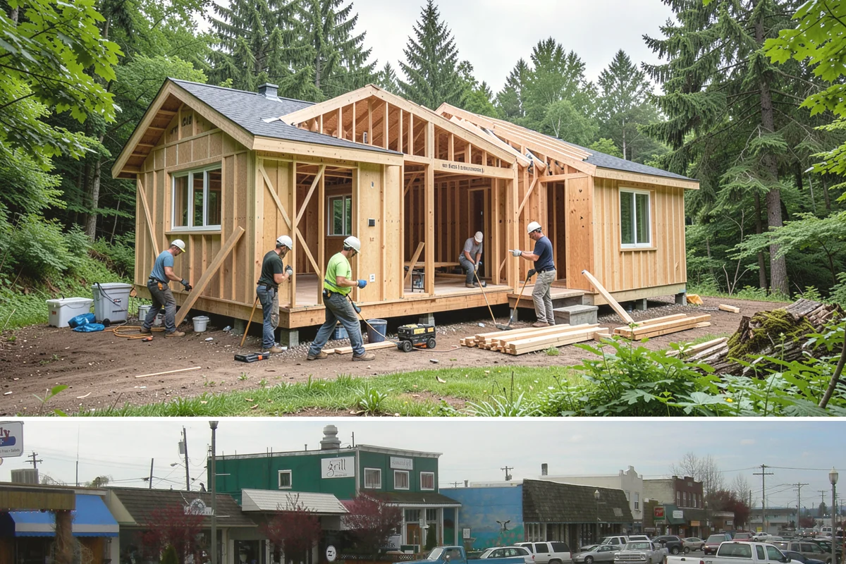 Three-Season Porch in Stanwood, Snohomish County, WA - Summer construction lets you enjoy the finished three-season porch through the beautiful Northwest fall.