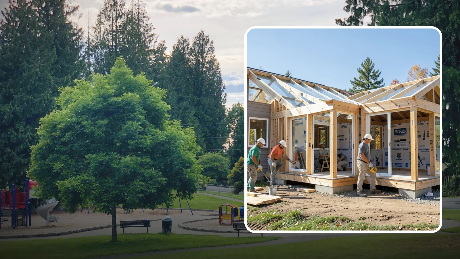 Three-Season Room Construction in Bonney Lake, Pierce County, WA - A partially conditioned enclosed room ideal for spring, summer, and fall use.