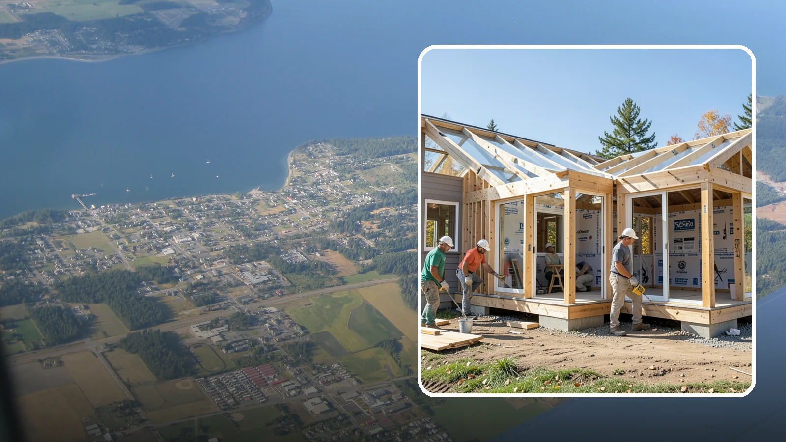 Three-Season Room Construction in Coupeville, Island County, WA - A partially conditioned enclosed room ideal for spring, summer, and fall use.