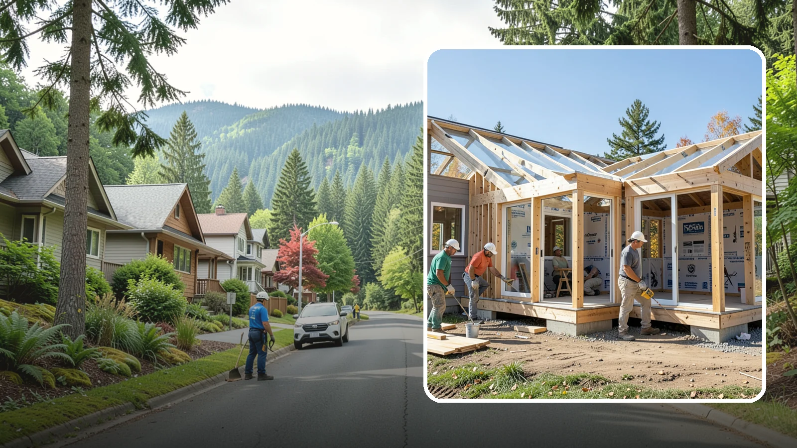 Three-Season Room Construction in Darrington, Snohomish County, WA - A partially conditioned enclosed room ideal for spring, summer, and fall use.