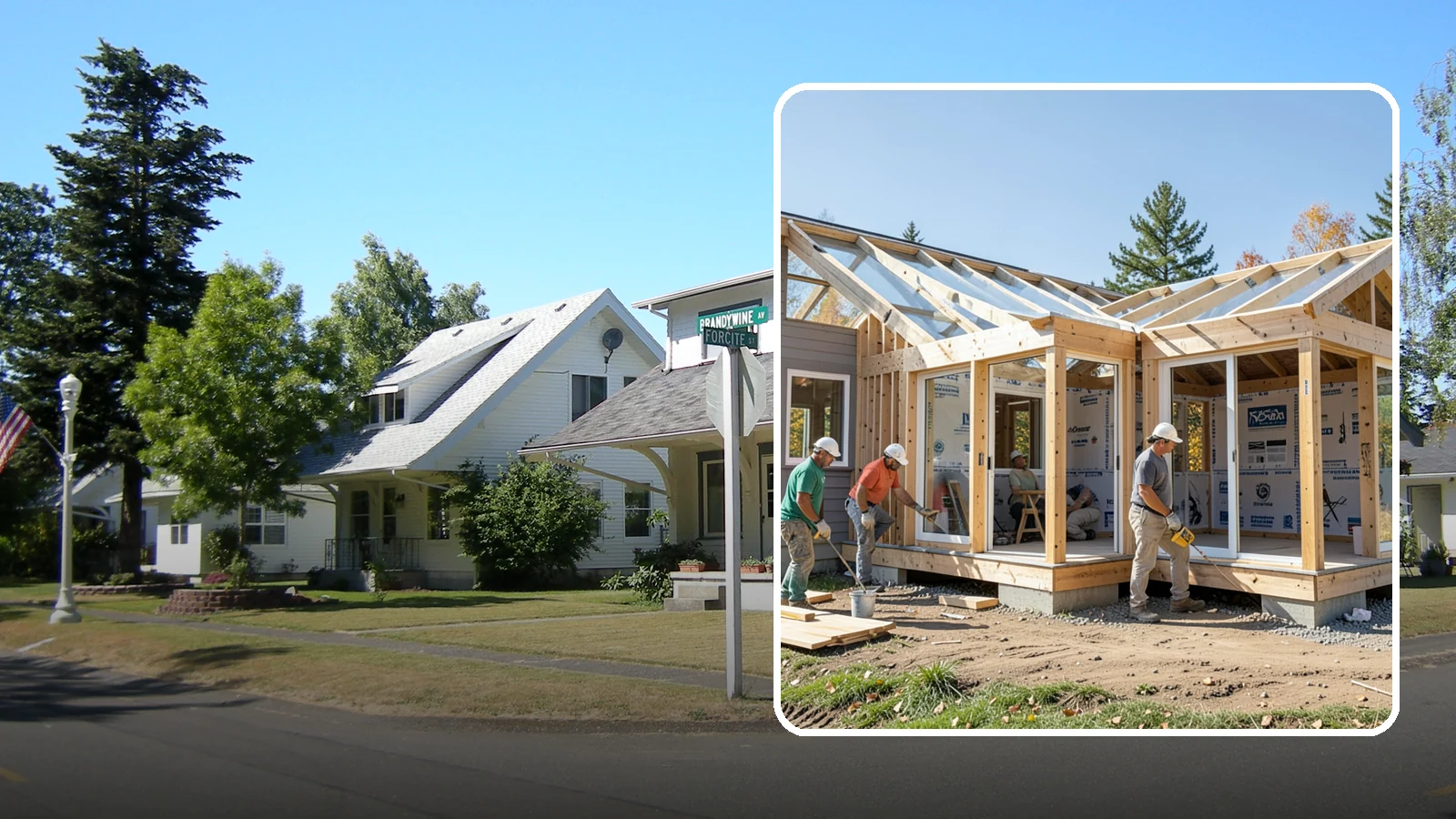 Three-Season Room Construction in DuPont, Pierce County, WA - A partially conditioned enclosed room ideal for spring, summer, and fall use.