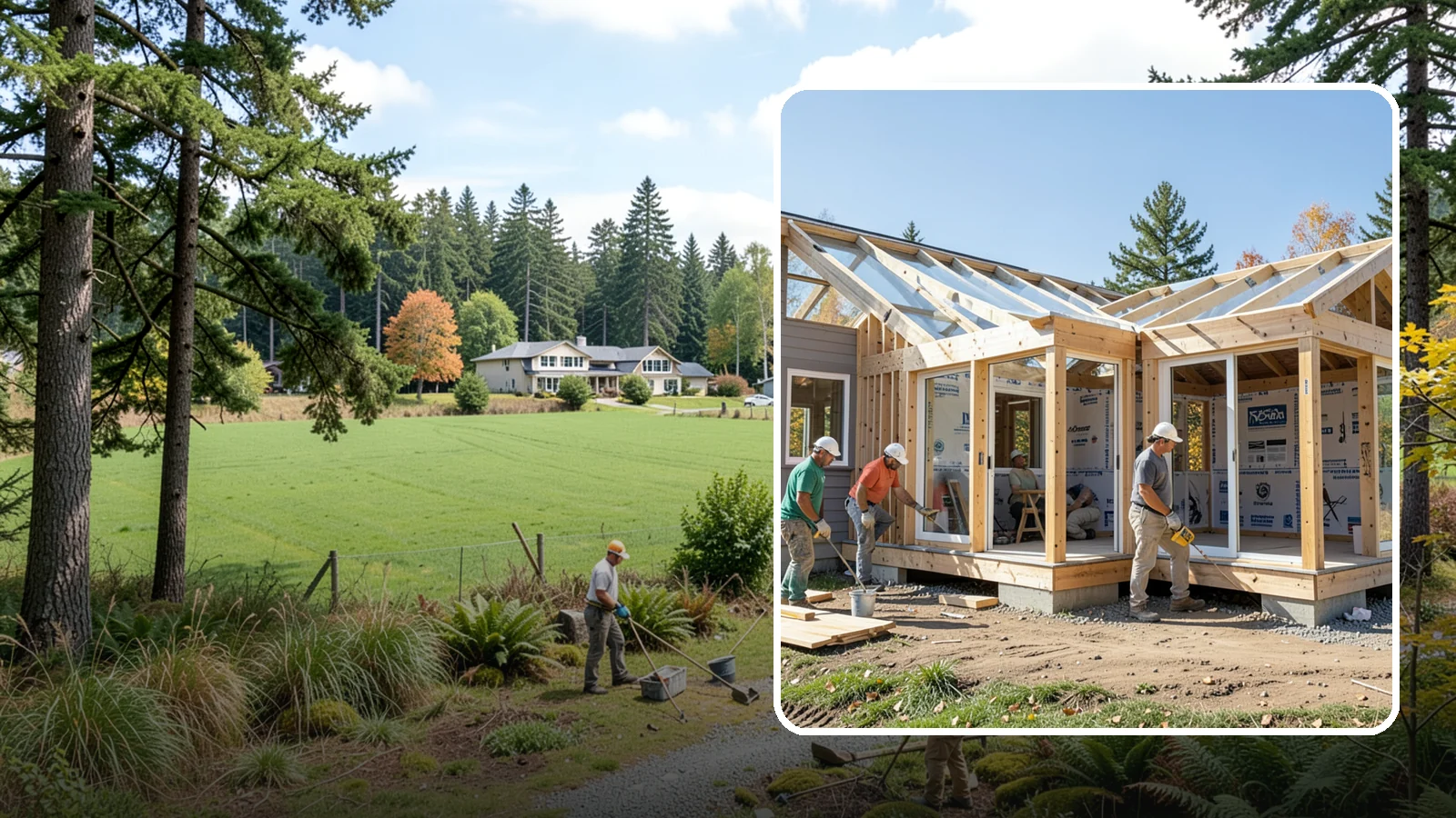 Three-Season Room Construction in Lyman, Skagit County, WA - A partially conditioned enclosed room ideal for spring, summer, and fall use.