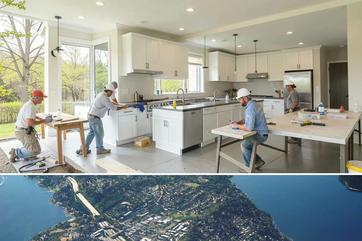 Three-Season Room Construction in Mercer Island, King County, WA - Building in late spring lets you enjoy the finished room through the best of the summer and fall.
