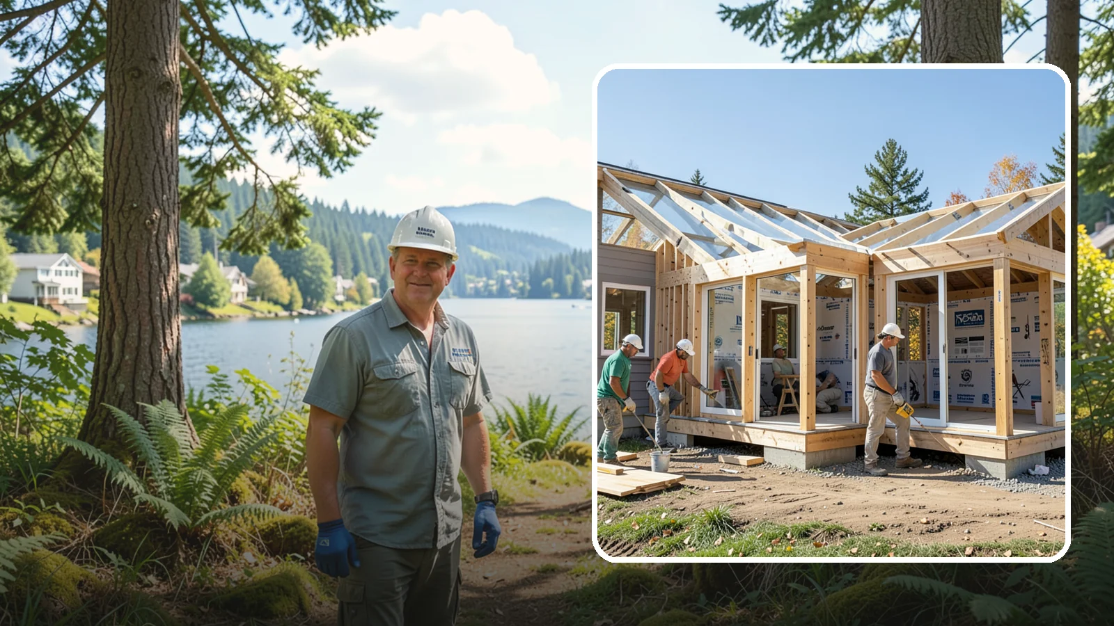 Three-Season Room Construction in Milton, King County, WA - A partially conditioned enclosed room ideal for spring, summer, and fall use.
