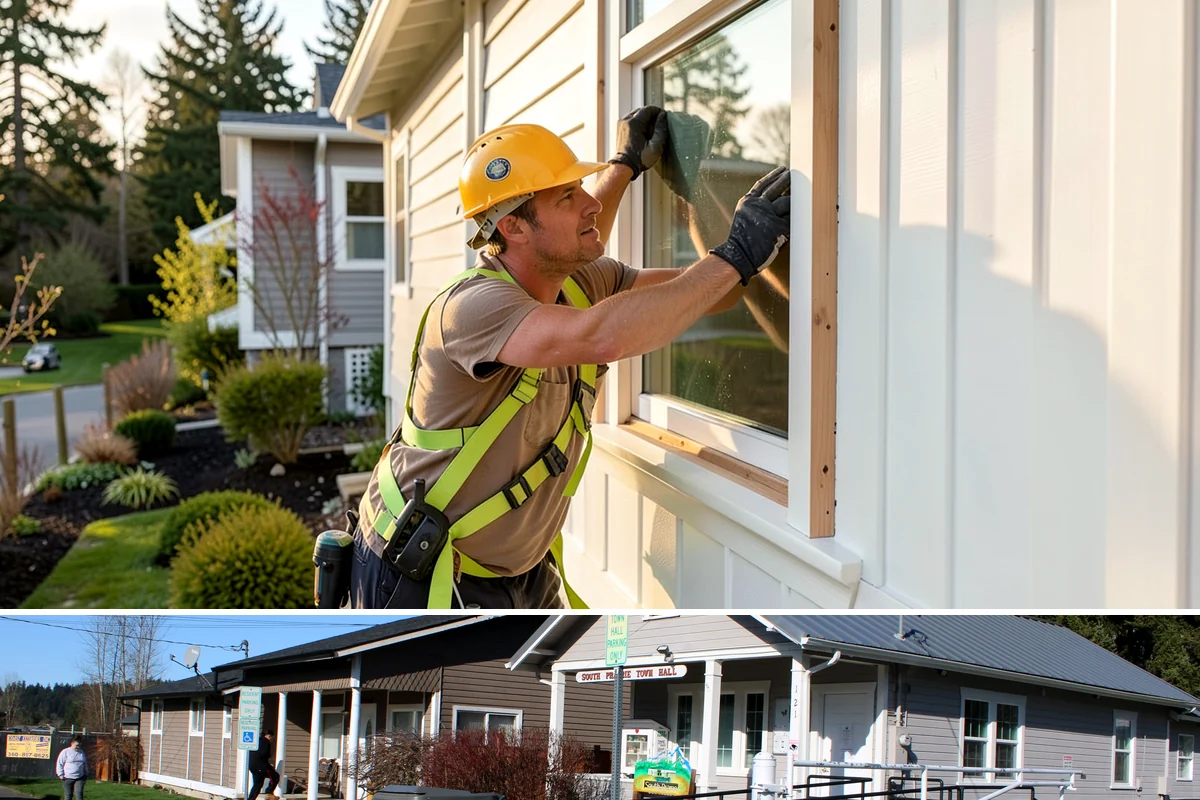 Three-Season Room Construction in South Prairie, Pierce County, WA - Building in late spring lets you enjoy the finished room through the best of the summer and fall.