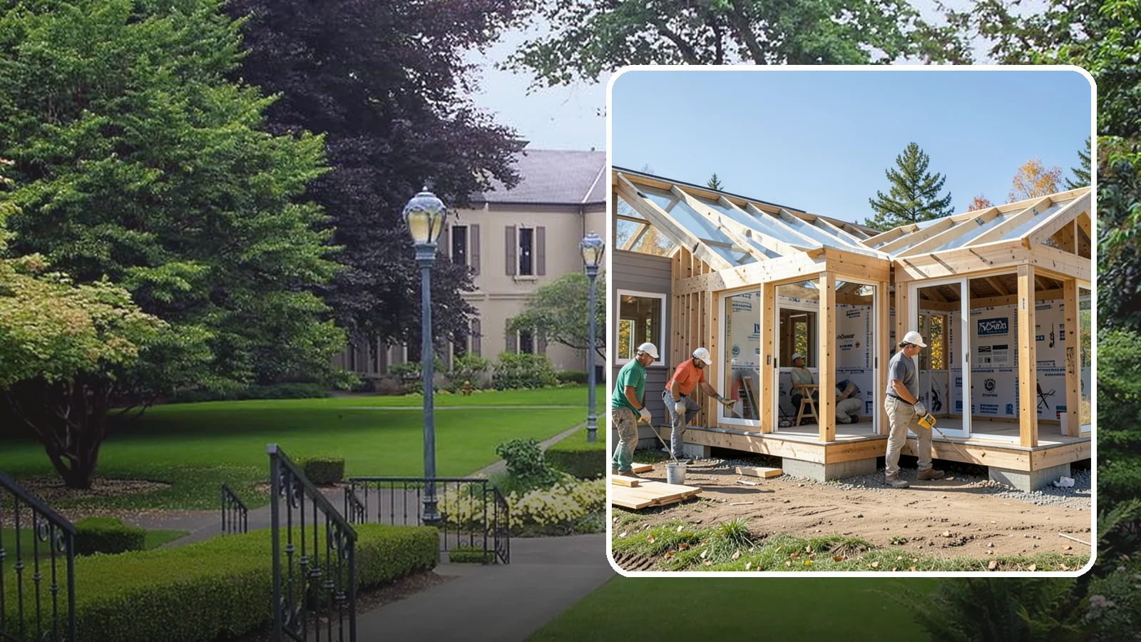 Three-Season Room Construction in Woodinville, King County, WA - A partially conditioned enclosed room ideal for spring, summer, and fall use.