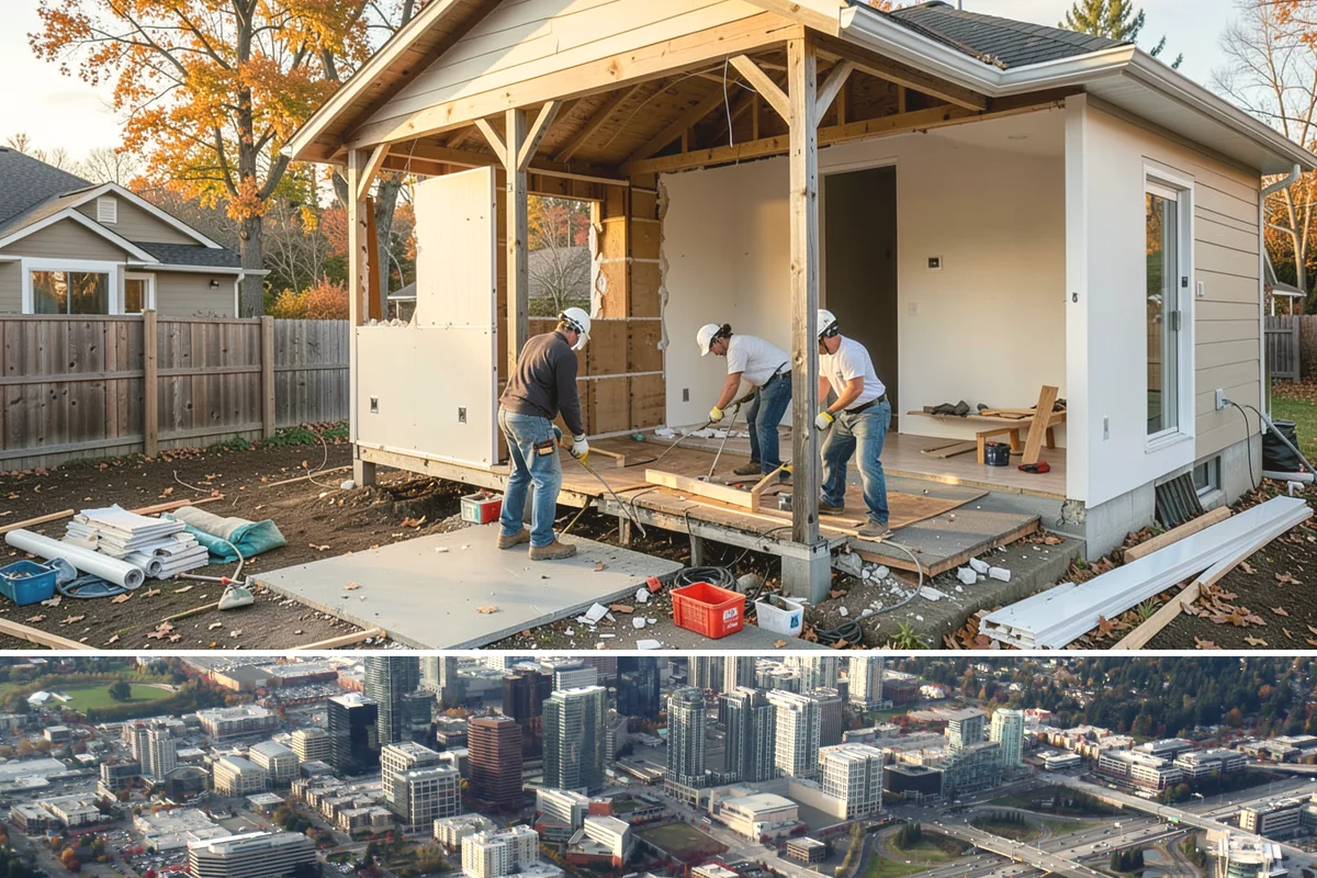 Threshold Ramp Installation in Bellevue, King County, WA - Threshold ramps install in a single visit any time of year, indoors or out.