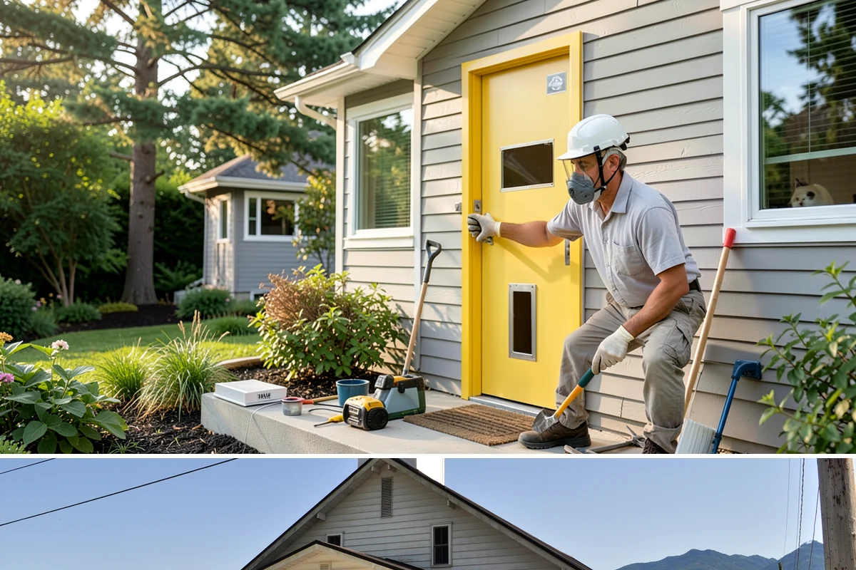 Threshold Ramp Installation in Concrete, Skagit County, WA - Threshold ramps install in a single visit any time of year, indoors or out.