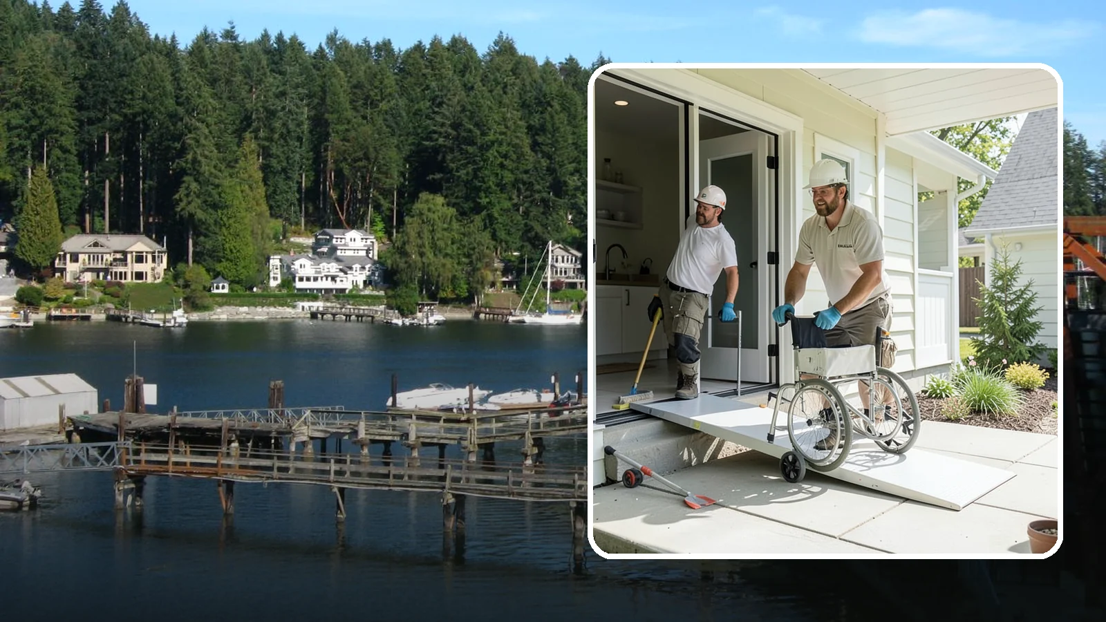 Threshold Ramp Installation in Gig Harbor, Pierce County, WA - We install threshold ramps that smooth out door sills and small elevation changes into safe, rollable transitions.