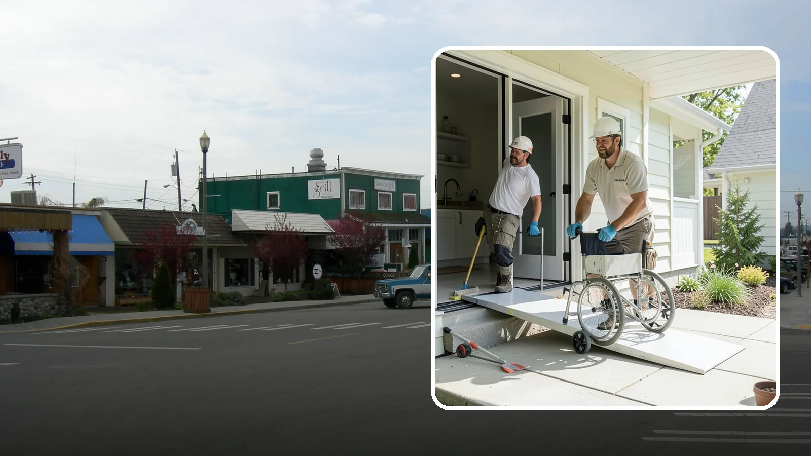 Threshold Ramp Installation in Stanwood, Snohomish County, WA - We install threshold ramps that smooth out door sills and small elevation changes into safe, rollable transitions.