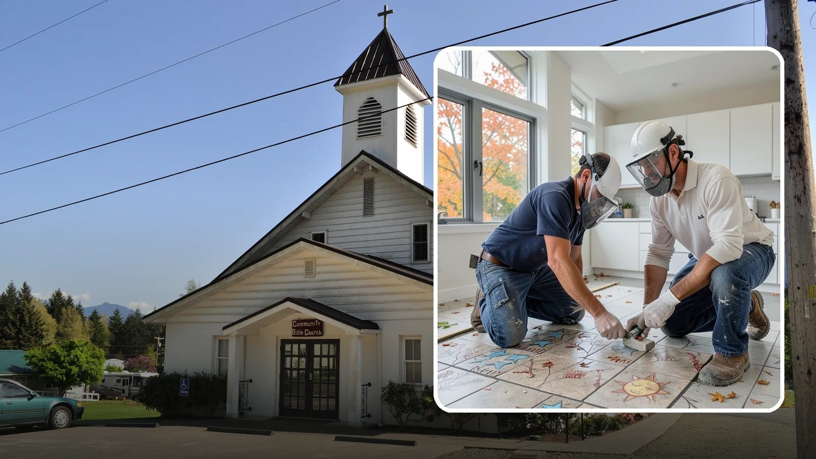 Tile Installation in Concrete, Skagit County, WA - Professional tile installation for floors, walls, and features throughout your Puget Sound home.