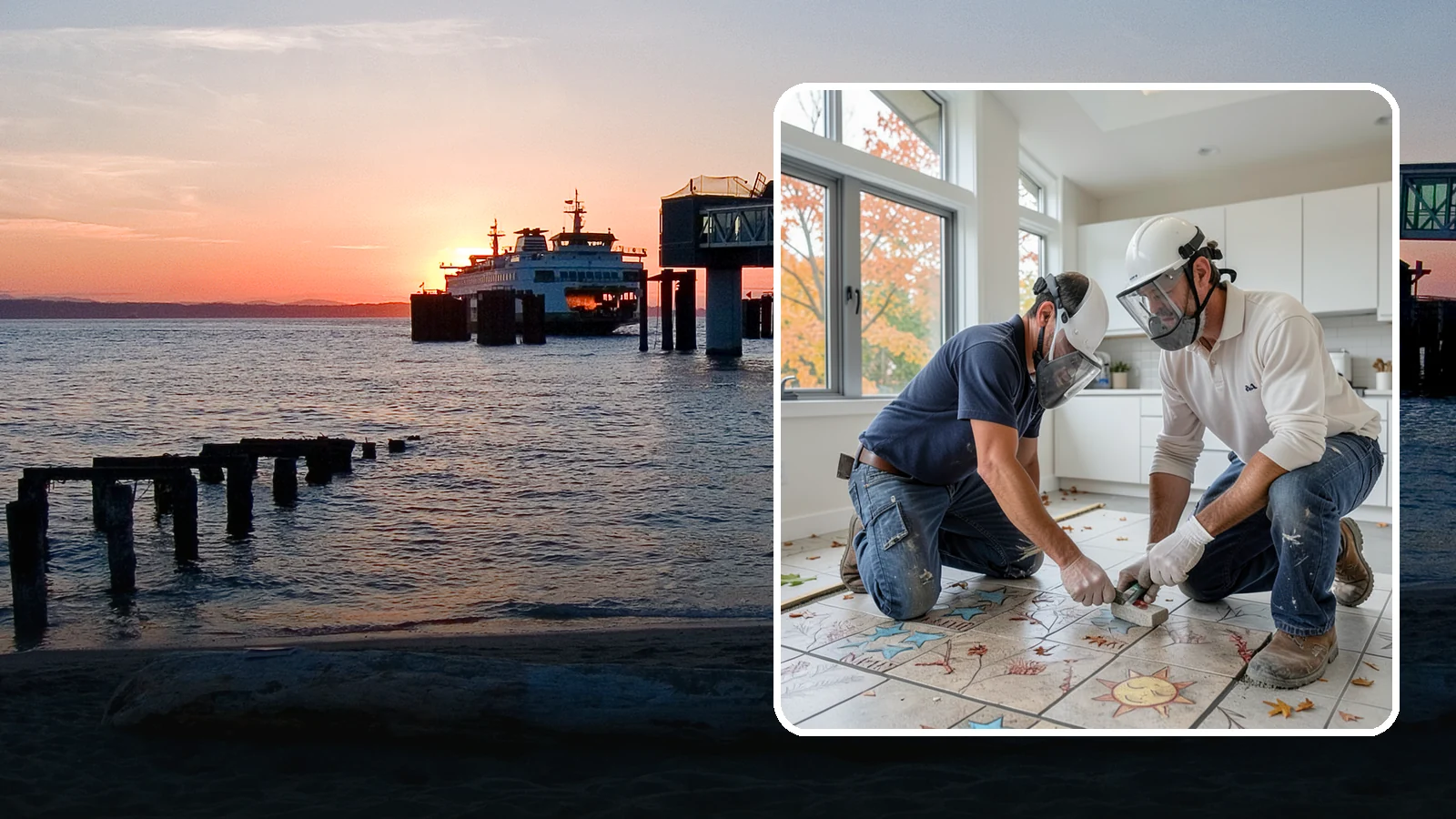 Tile Installation in Edmonds, Snohomish County, WA - Professional tile installation for floors, walls, and features throughout your Puget Sound home.