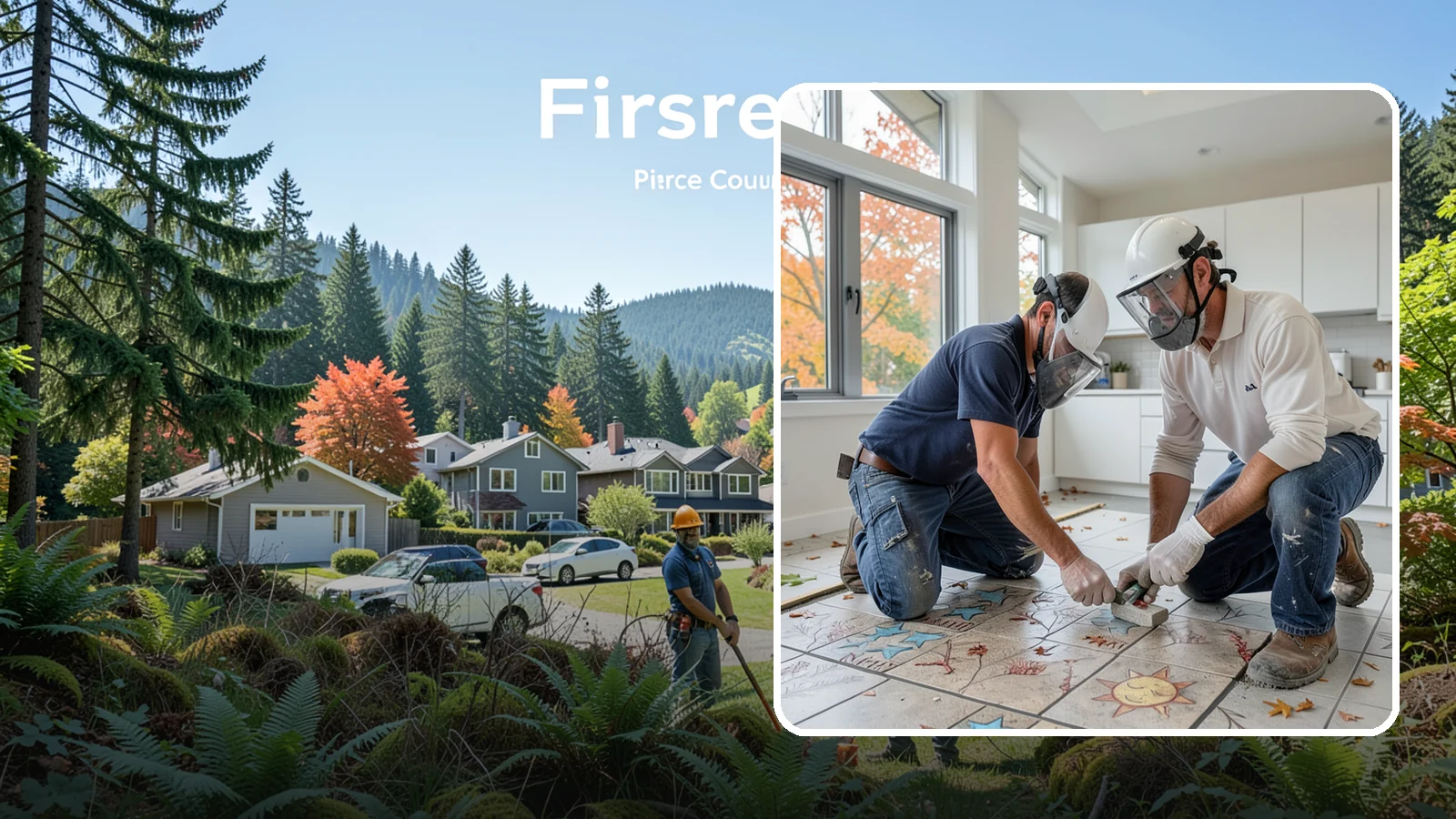 Tile Installation in Fircrest, Pierce County, WA - Professional tile installation for floors, walls, and features throughout your Puget Sound home.