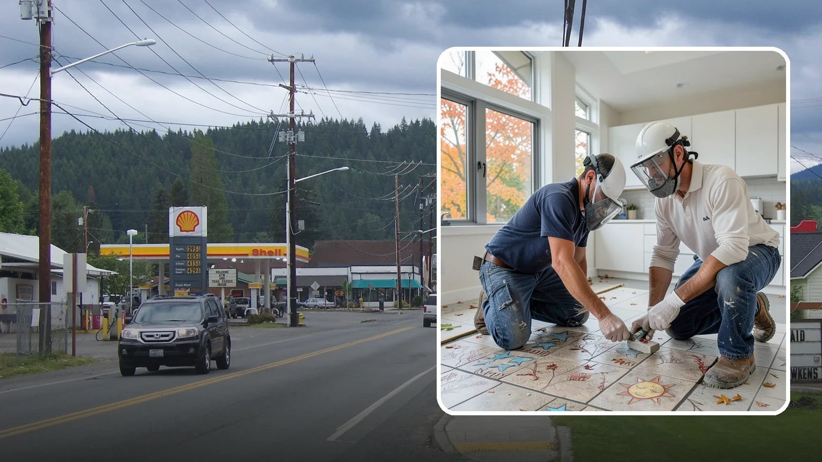 Tile Installation in Granite Falls, Snohomish County, WA - Professional tile installation for floors, walls, and features throughout your Puget Sound home.
