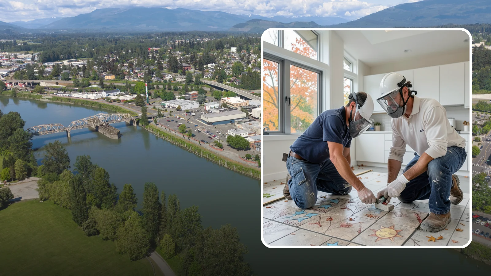 Tile Installation in Mount Vernon, Skagit County, WA - Professional tile installation for floors, walls, and features throughout your Puget Sound home.
