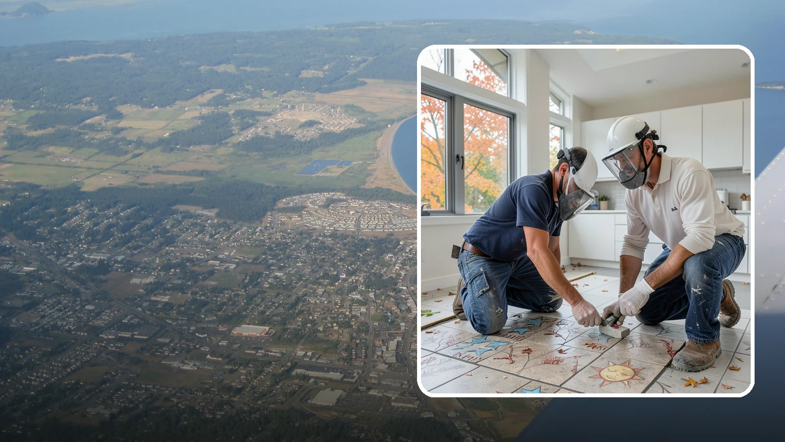 Tile Installation in Oak Harbor, Island County, WA - Professional tile installation for floors, walls, and features throughout your Puget Sound home.