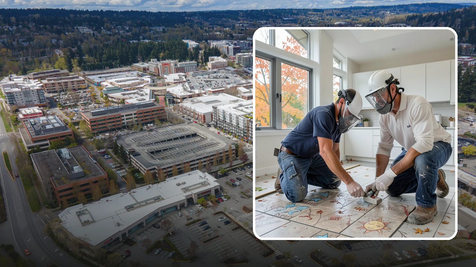 Tile Installation in Redmond, King County, WA - Professional tile installation for floors, walls, and features throughout your Puget Sound home.
