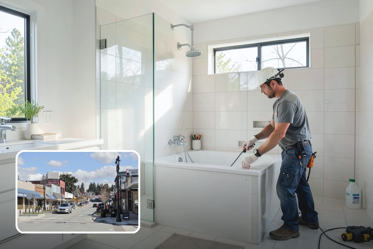 Tile Removal in Bothell, King County, WA - Dust containment that protects the rest of your home