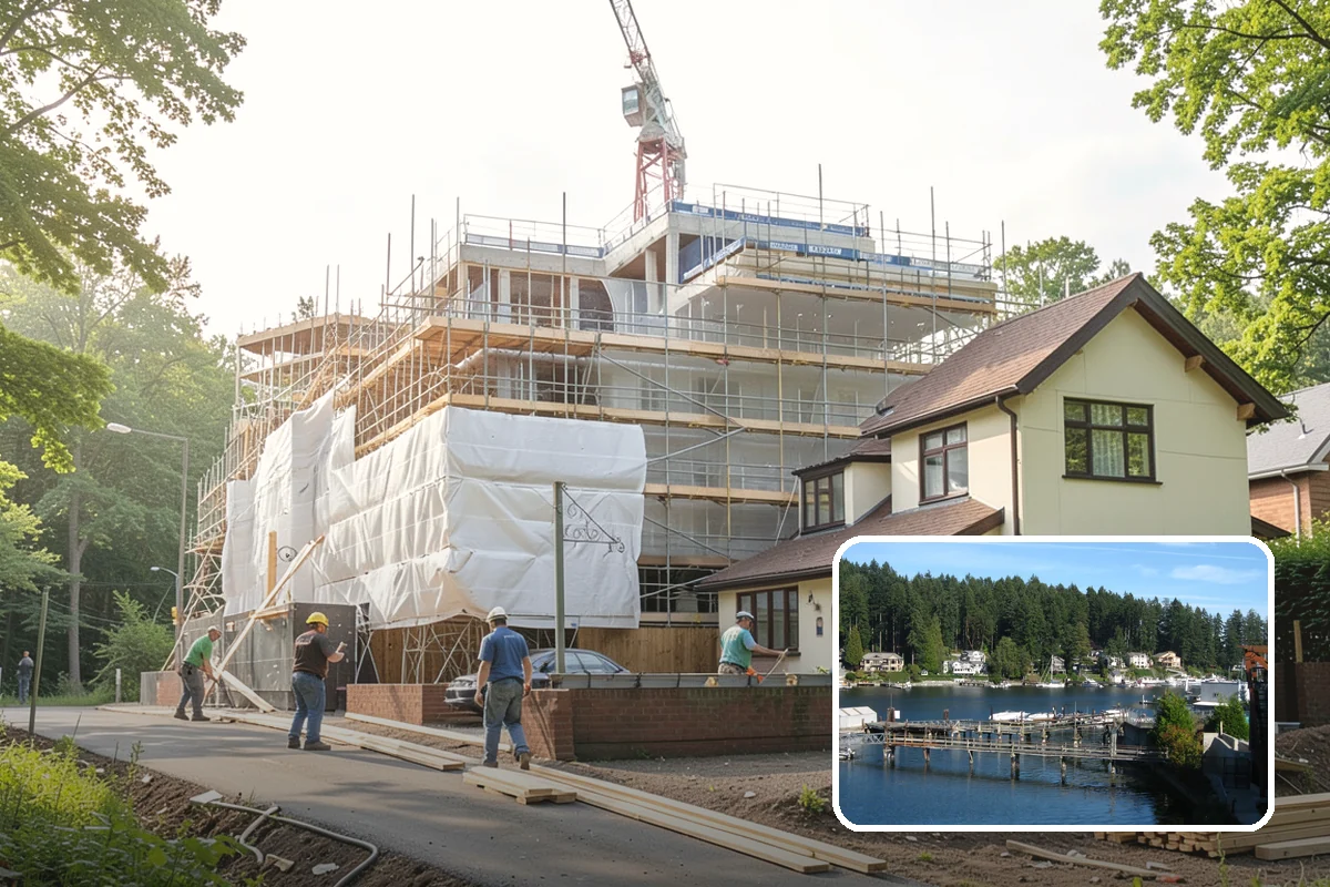 Tile Removal in Gig Harbor, Pierce County, WA - Dust containment that protects the rest of your home