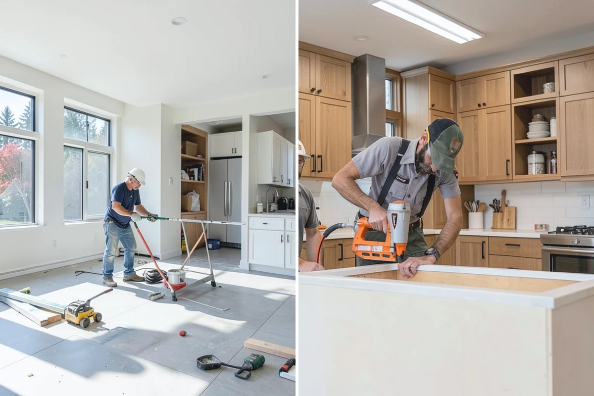 Tile Removal in Gold Bar, Snohomish County, WA - Mask and protect adjacent areas for dust control