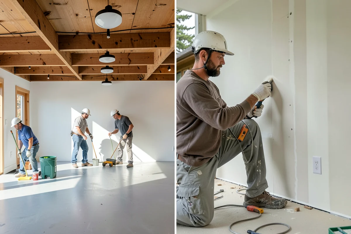 Tile Removal in Kenmore, King County, WA - Mask and protect adjacent areas for dust control