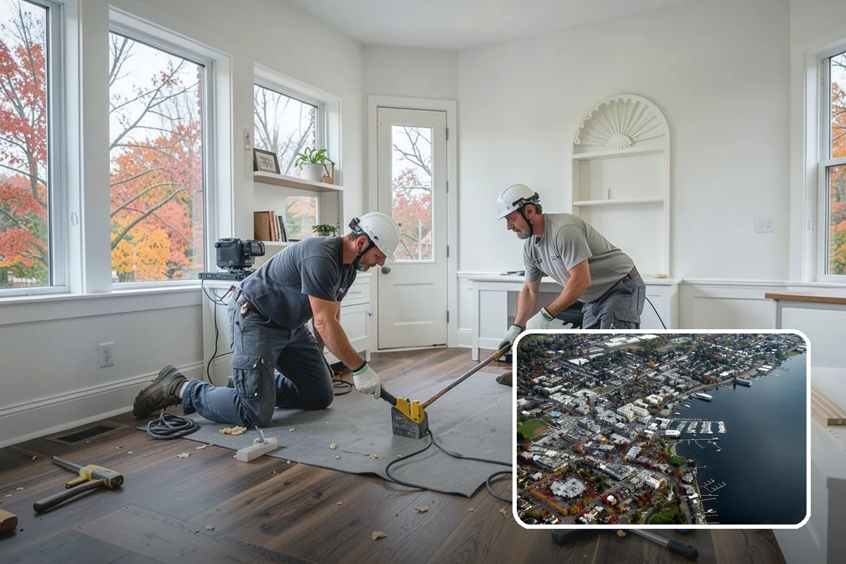Tile Removal in Kirkland, King County, WA - Dust containment that protects the rest of your home