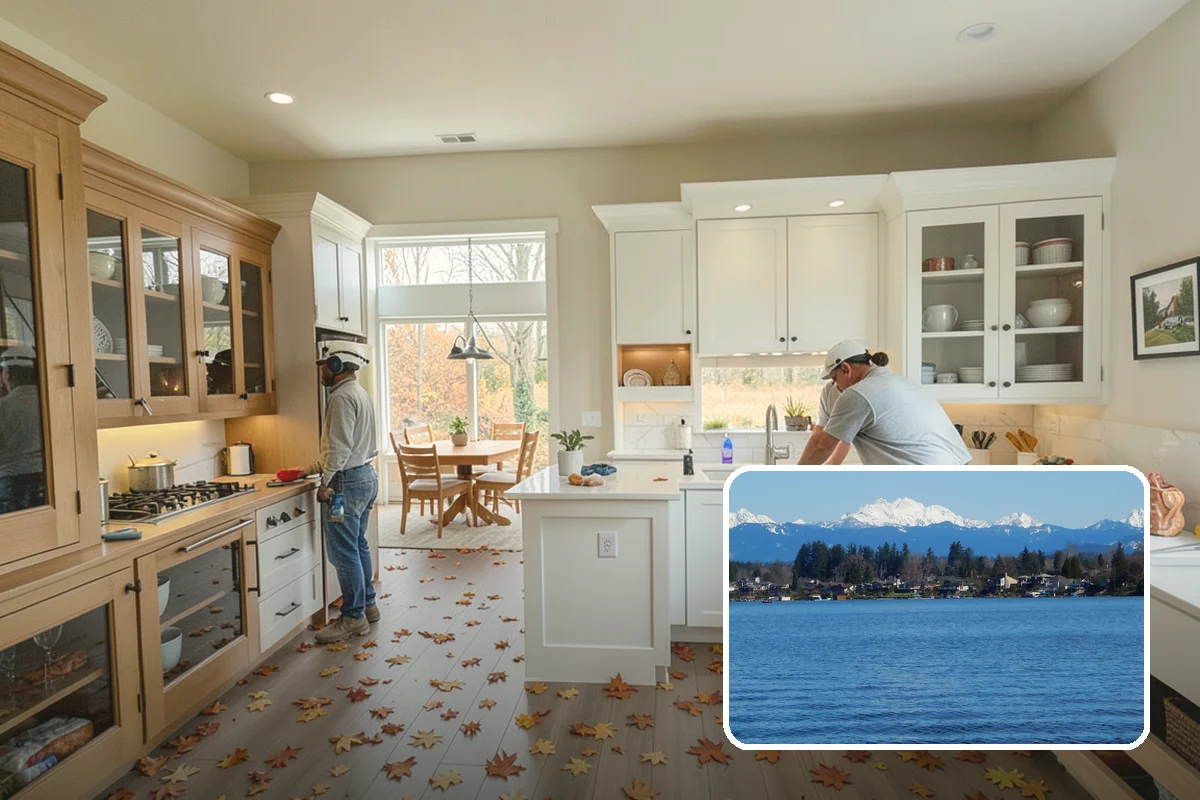 Tile Removal in Lake Stevens, Snohomish County, WA - Dust containment that protects the rest of your home
