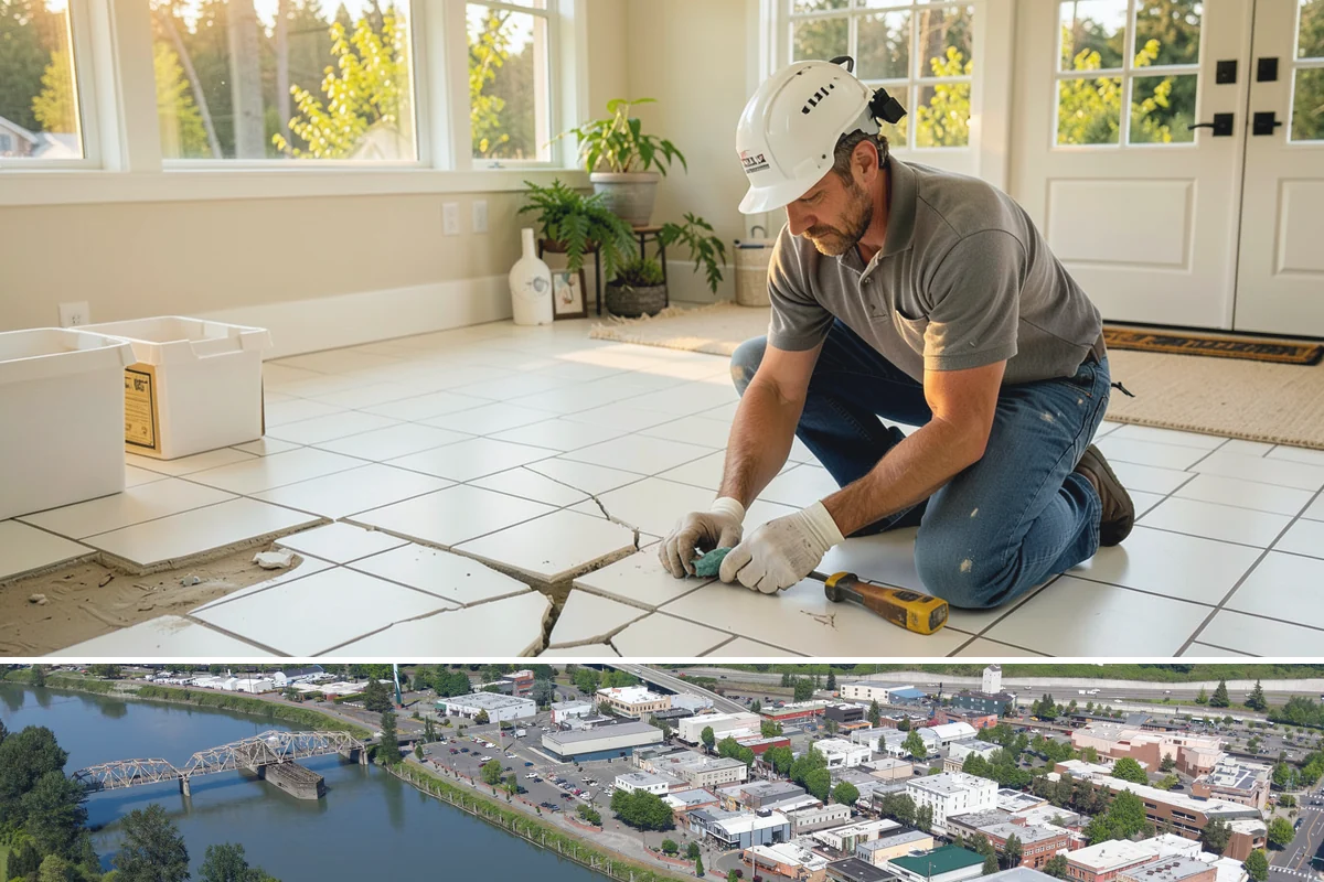 Tile Removal in Mount Vernon, Skagit County, WA - Tear-out is an indoor task available year-round and is typically the first step before a new floor or shower.