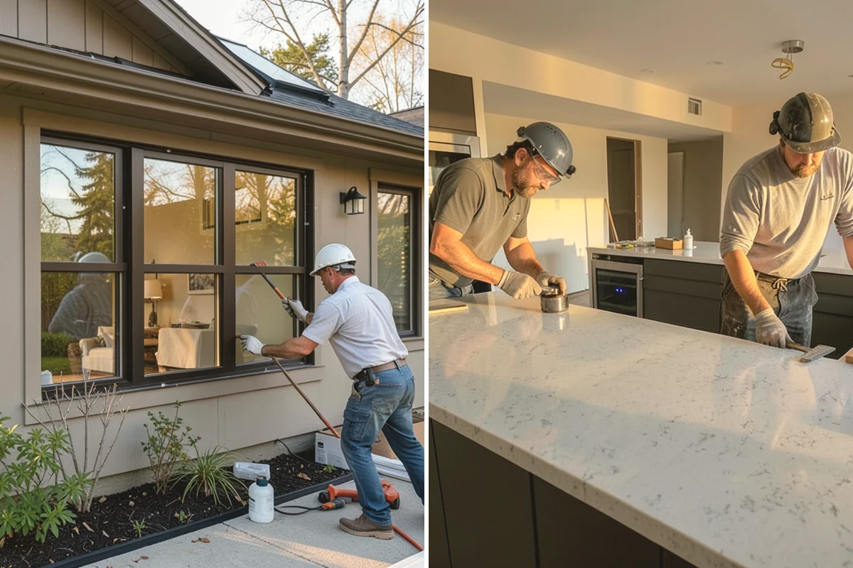 Tile Removal in Steilacoom, Pierce County, WA - Mask and protect adjacent areas for dust control