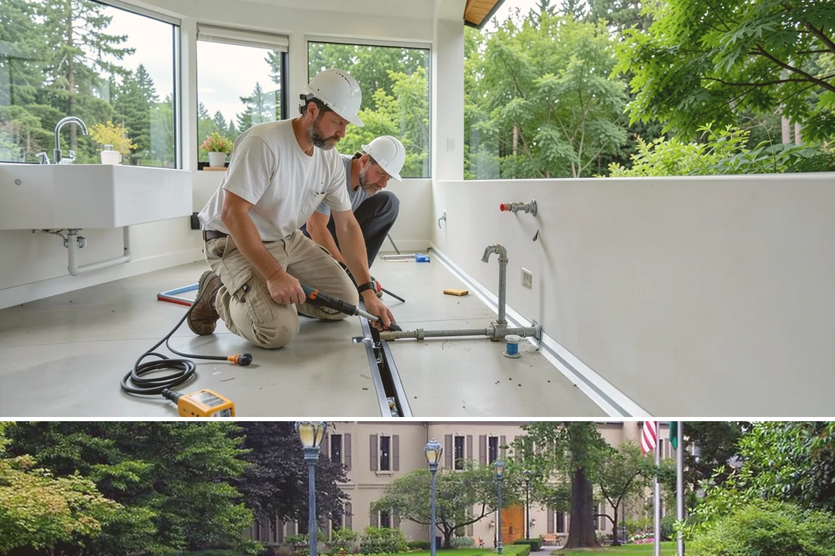 Tile Removal in Woodinville, King County, WA - Tear-out is an indoor task available year-round and is typically the first step before a new floor or shower.
