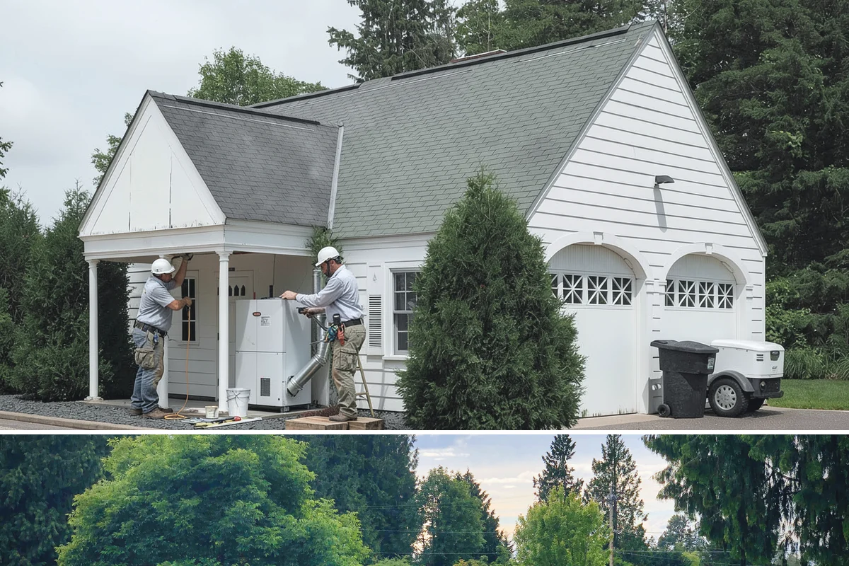 Tile Roof Installation in Bonney Lake, Pierce County, WA - Dry summer conditions keep the underlayment protected while tiles are set and detailed.
