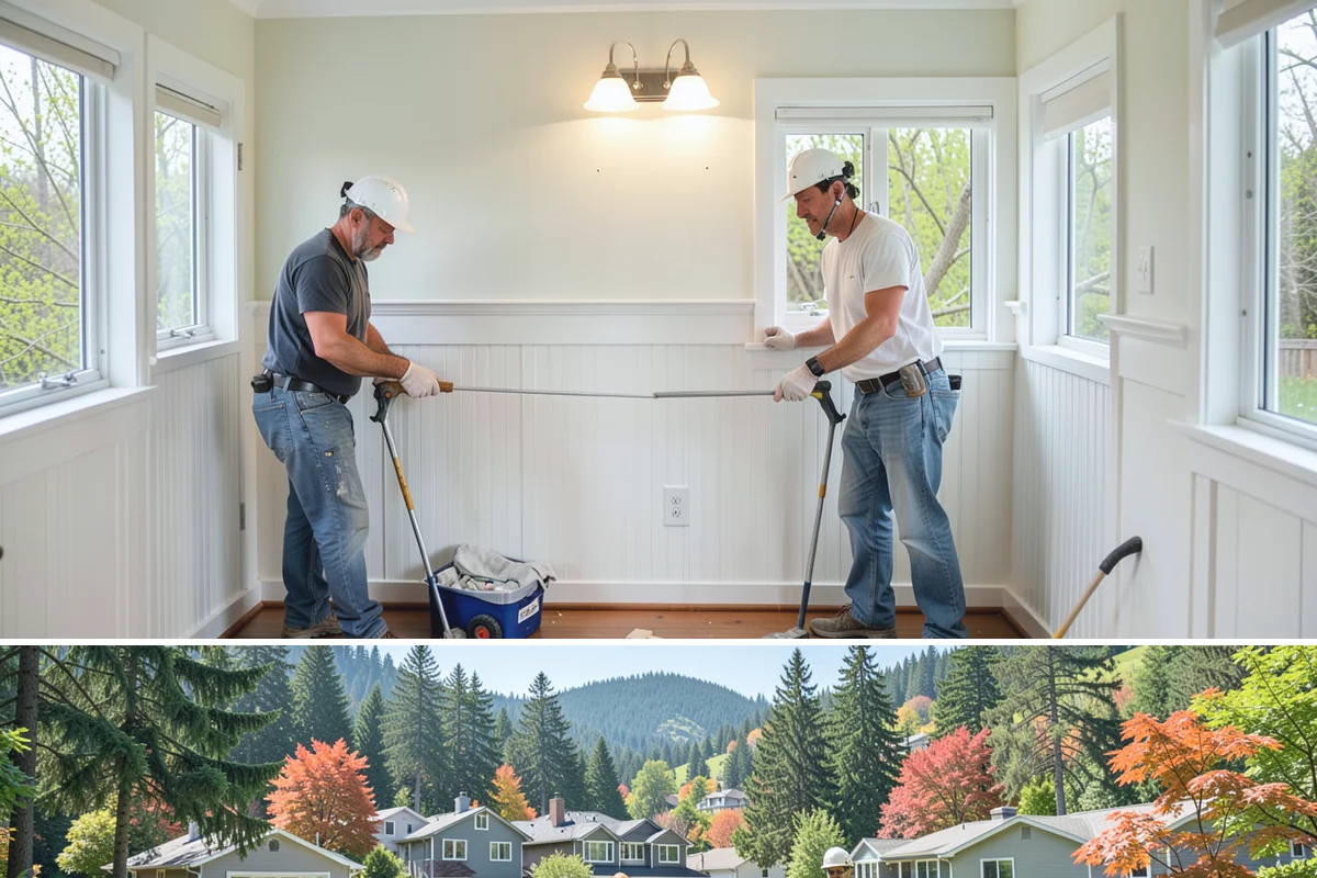 Tile Roof Installation in Fircrest, Pierce County, WA - Dry summer conditions keep the underlayment protected while tiles are set and detailed.