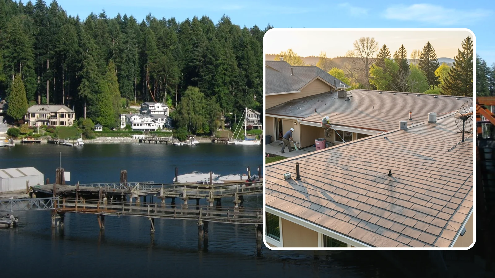 Tile Roof Installation in Gig Harbor, Pierce County, WA - A durable concrete or clay tile roof that offers exceptional longevity and distinctive architectural style.