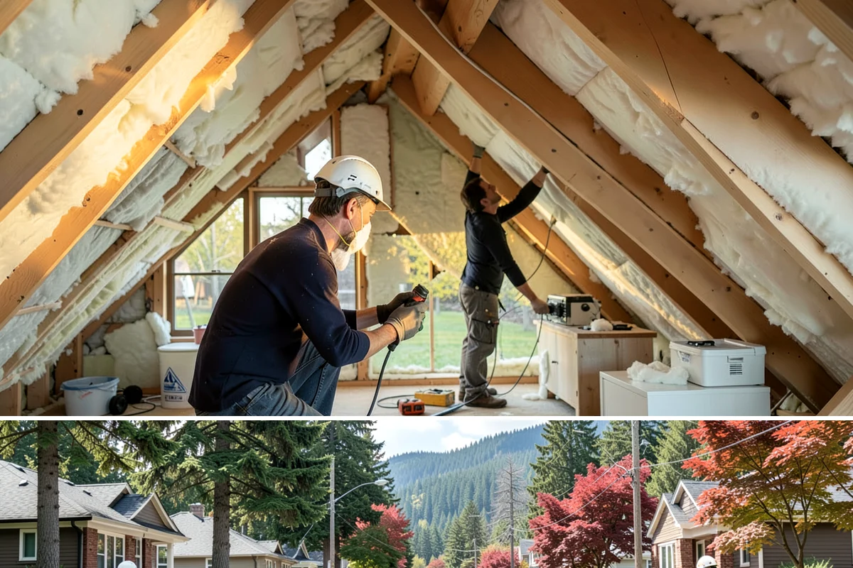 Tile Roof Installation in Hunts Point, King County, WA - Dry summer conditions keep the underlayment protected while tiles are set and detailed.