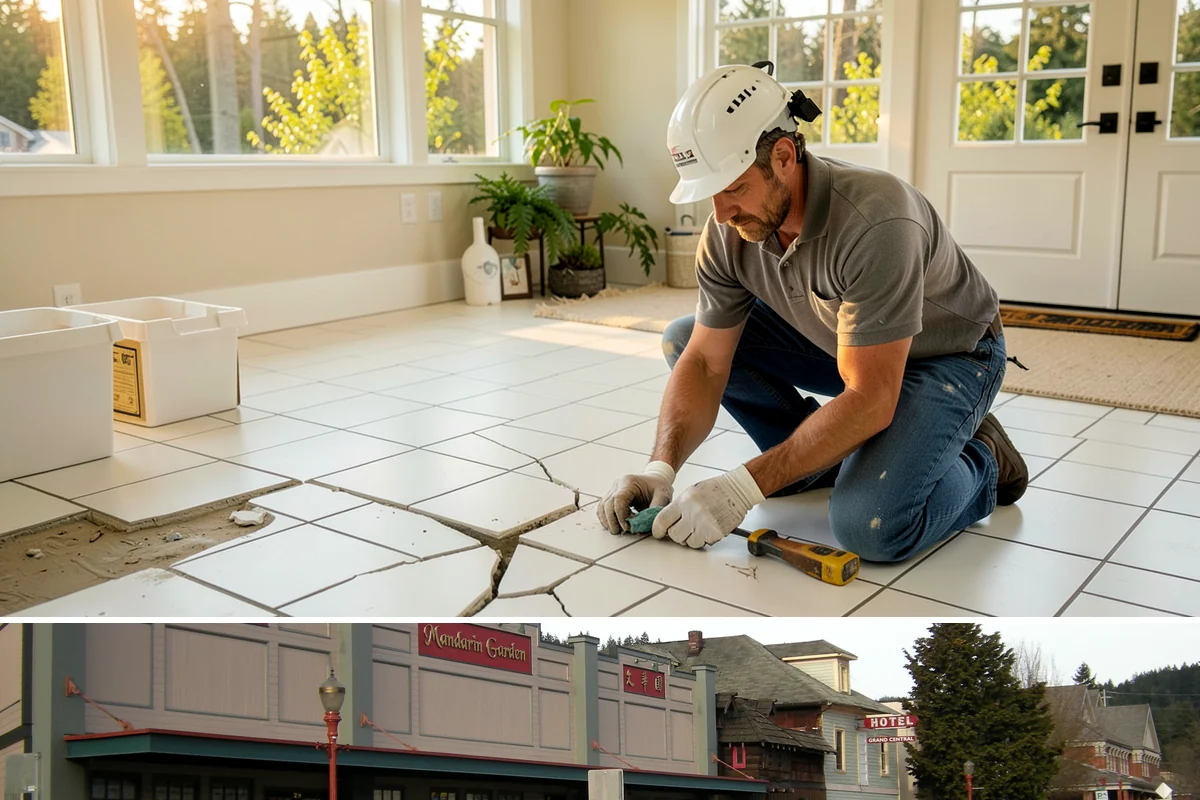 Tile Roof Installation in Issaquah, King County, WA - Dry summer conditions keep the underlayment protected while tiles are set and detailed.