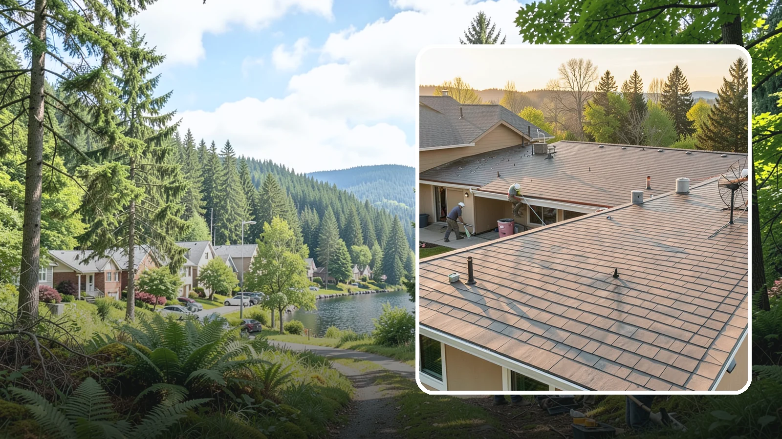 Tile Roof Installation in Lake Forest Park, King County, WA - A durable concrete or clay tile roof that offers exceptional longevity and distinctive architectural style.
