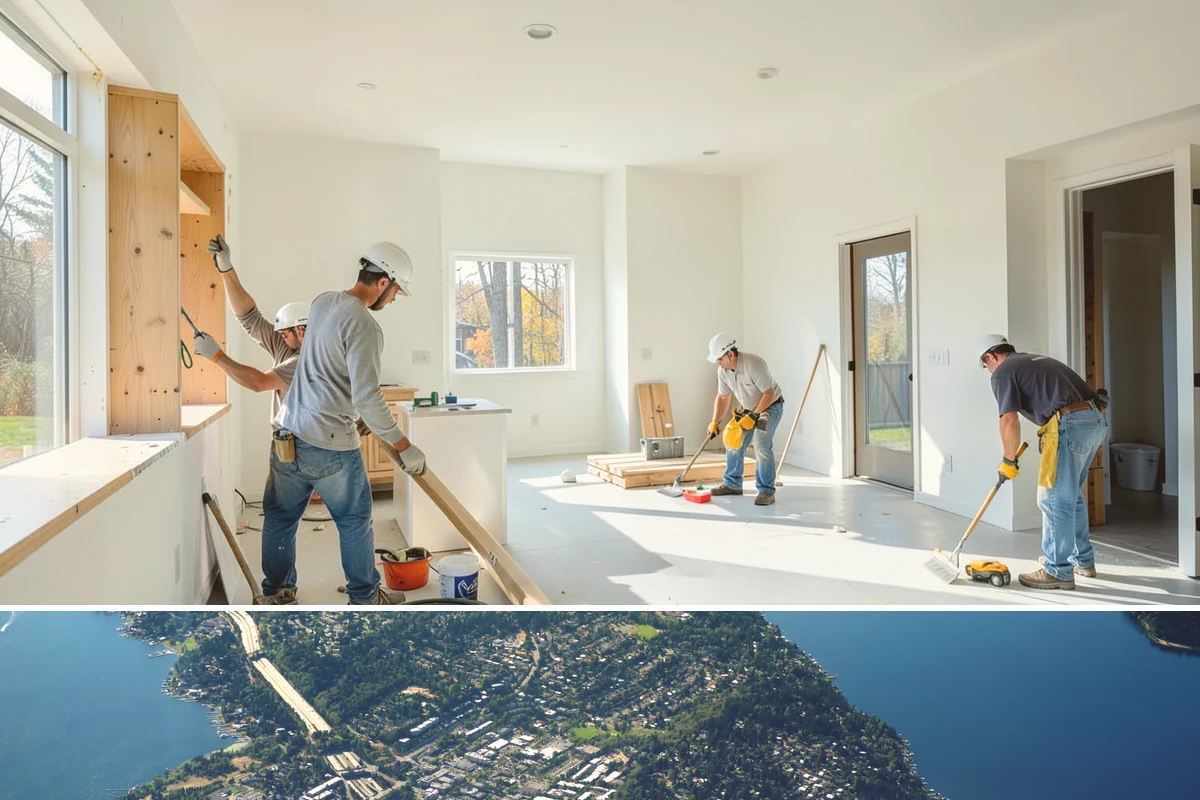 Tile Roof Installation in Mercer Island, King County, WA - Dry summer conditions keep the underlayment protected while tiles are set and detailed.
