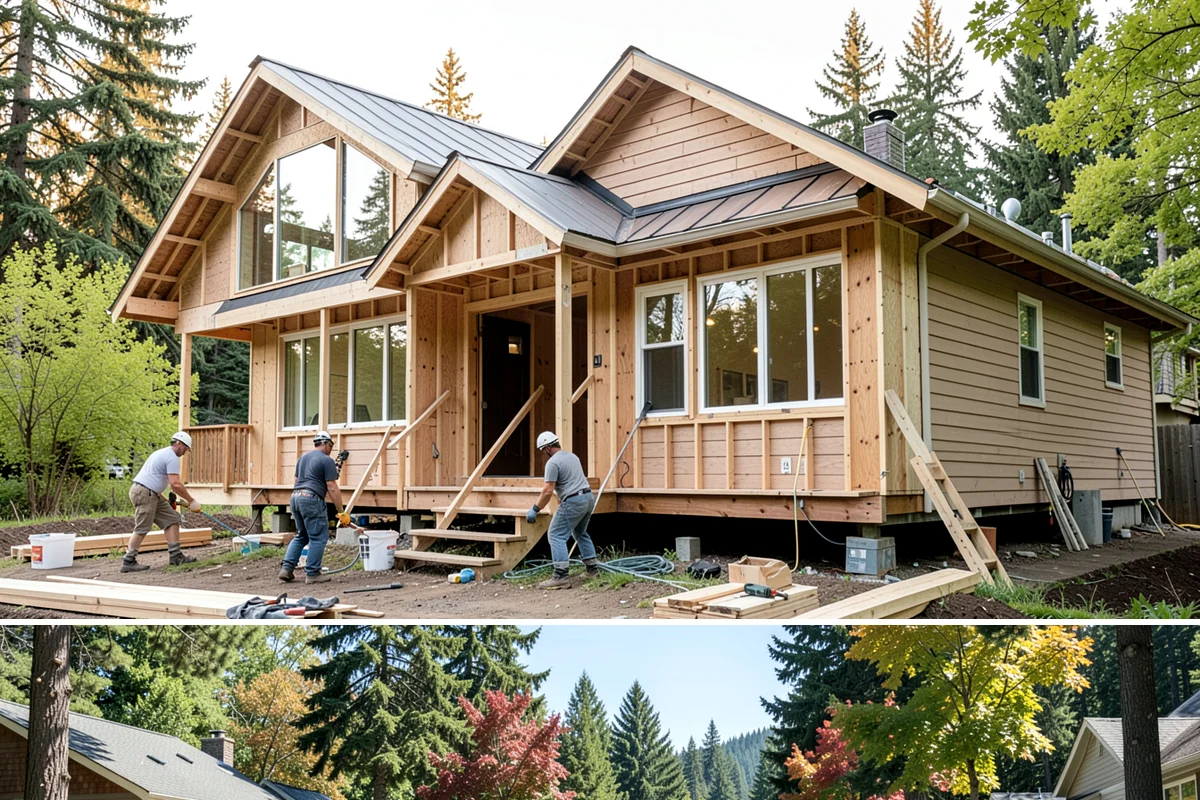 Tile Roof Installation in Orting, Pierce County, WA - Dry summer conditions keep the underlayment protected while tiles are set and detailed.
