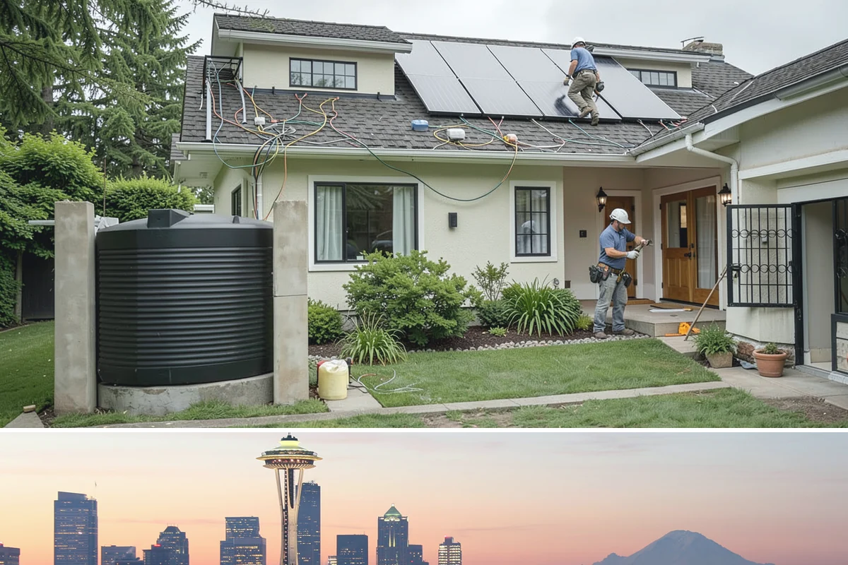 Tile Roof Installation in Seattle, King County, WA - Dry summer conditions keep the underlayment protected while tiles are set and detailed.