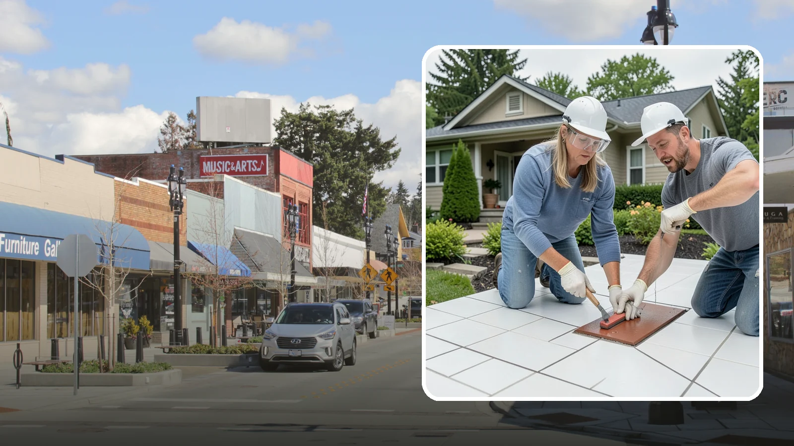 Tile Sealing in Bothell, King County, WA - Penetrating sealers applied to porous tile and grout for stain and moisture protection.