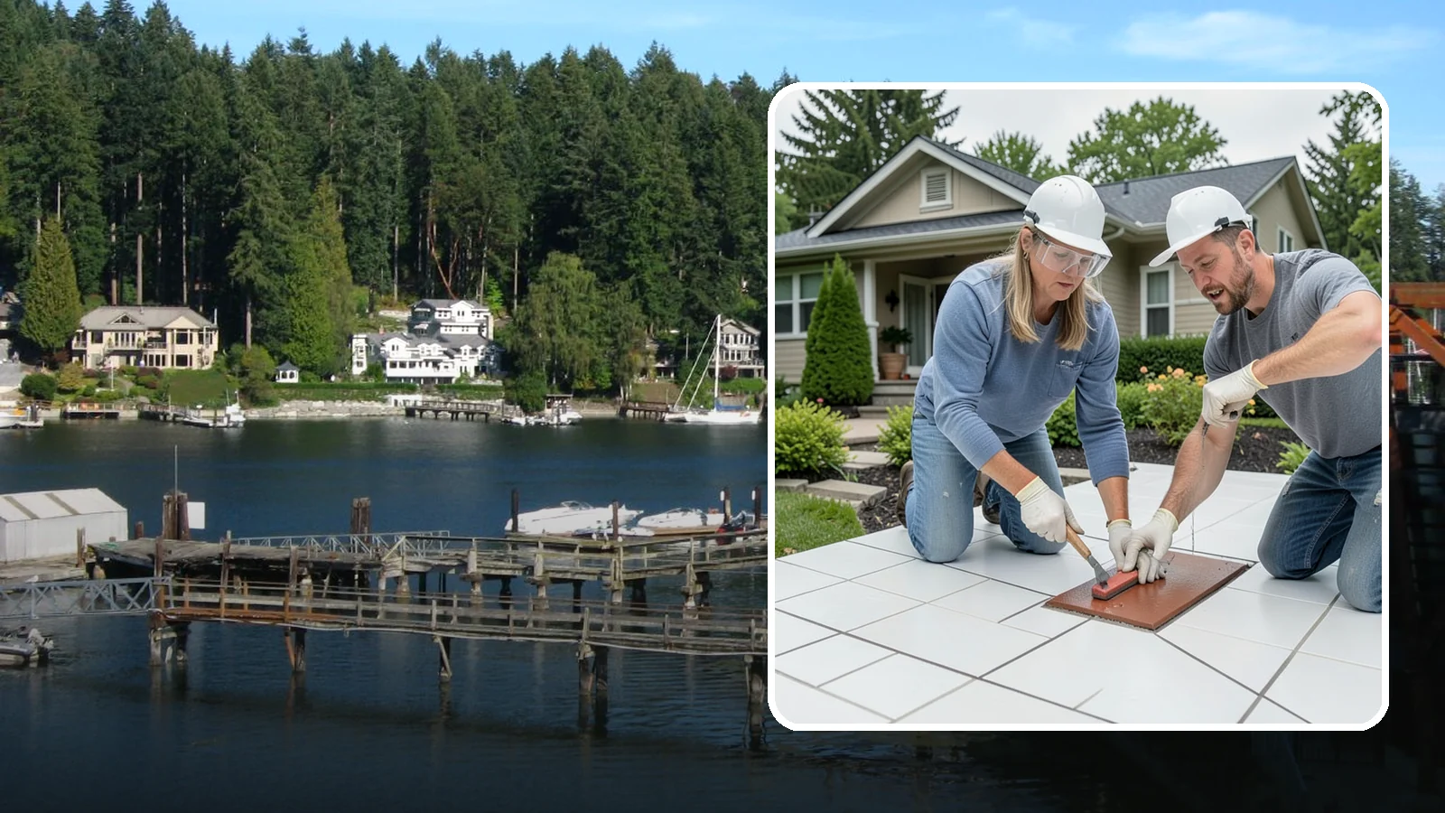 Tile Sealing in Gig Harbor, Pierce County, WA - Penetrating sealers applied to porous tile and grout for stain and moisture protection.