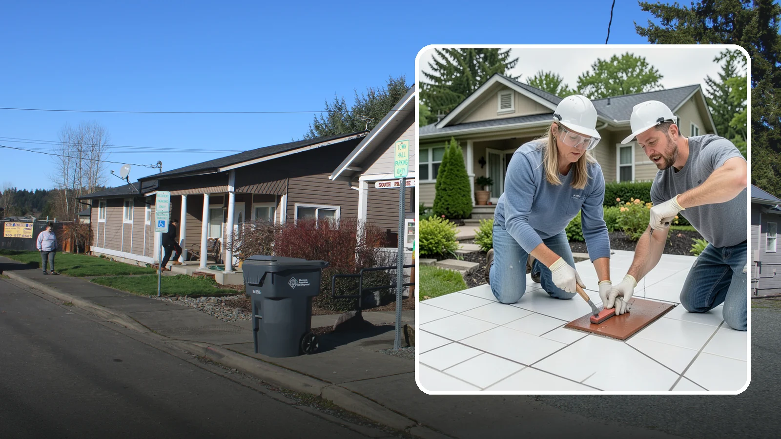 Tile Sealing in South Prairie, Pierce County, WA - Penetrating sealers applied to porous tile and grout for stain and moisture protection.