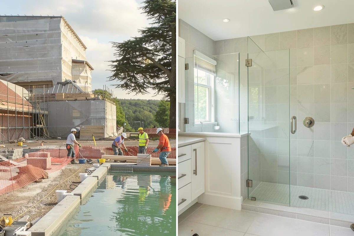Tile Shower Installation in Algona, King County, WA - Frame and waterproof the shower walls