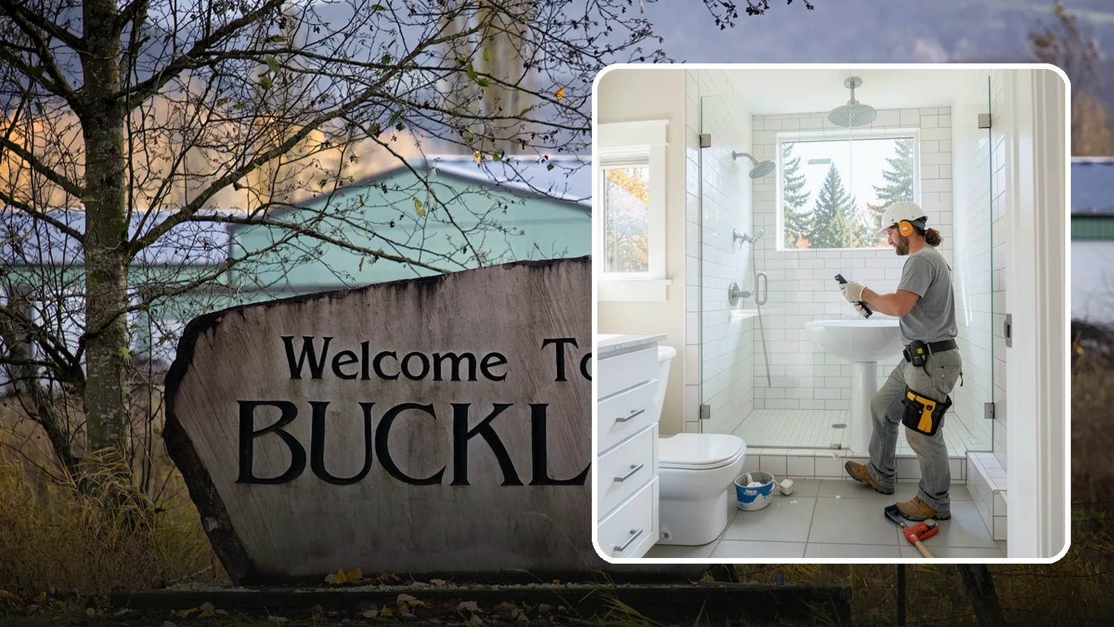 Tile Shower Installation in Buckley, Pierce County, WA - A tile shower installation surrounds your bathing space in custom, waterproof tilework.