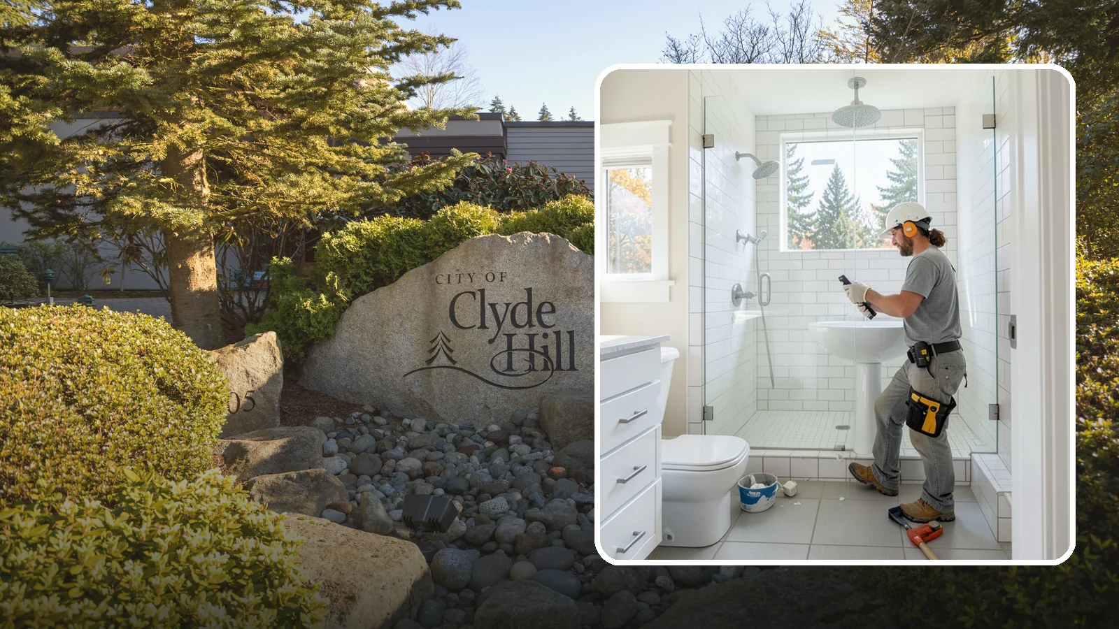 Tile Shower Installation in Clyde Hill, King County, WA - A tile shower installation surrounds your bathing space in custom, waterproof tilework.